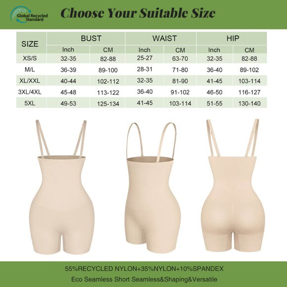 BodyFlexx Seamless Lighweight Full Body Shaper - Picture 11 of 11